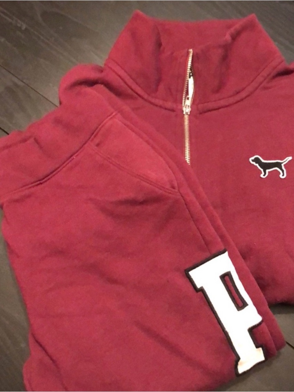 PINK Victoria's Secret Maroon Half-Zip
Track Top & Joggers Set